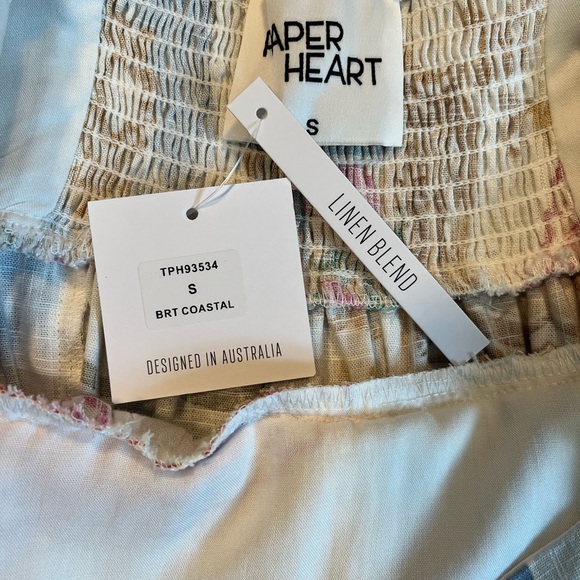 NWT Paper Heart Anthropologie Linen Blend Dress Sizes S & XS - Picture 10 of 13
